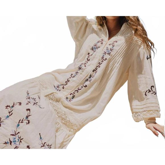 NEW CLEOBELLA heidi midi dress in ivory multi - Picture 5 of 5